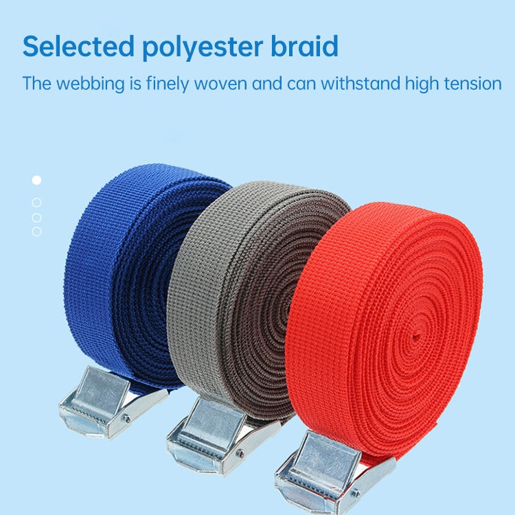Car Tension Rope Luggage Strap Belt Auto Car Boat Fixed Strap with Alloy Buckle,Random Color Delivery,Length:5m, 5m