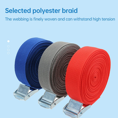 Car Tension Rope Luggage Strap Belt Auto Car Boat Fixed Strap with Alloy Buckle,Random Color Delivery,Length:5m, 5m