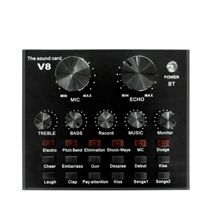 V8 Sound Card Set Dual Mobile Phone Computer Live Broadcast Universal Sound Card, V8 Sound Card