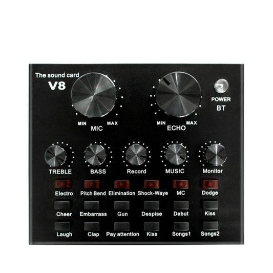 V8 Sound Card Set Dual Mobile Phone Computer Live Broadcast Universal Sound Card, V8 Sound Card