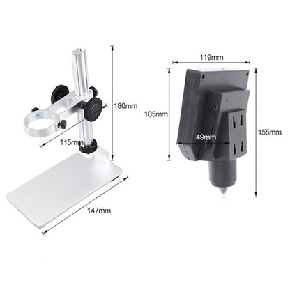 G600A HD Mobile Phone Repair Microscope 4.3 Inch Screen Digital Microscope Electron Microscope, EU Plug, US Plug