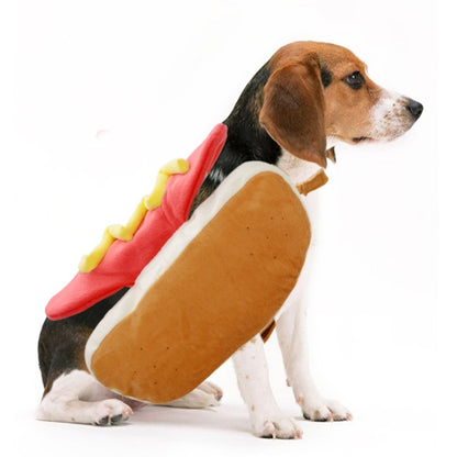 Funny Burger Pet Clothes Dogs Cat Fall Winter Hot Dog Pet Clothes, S, M