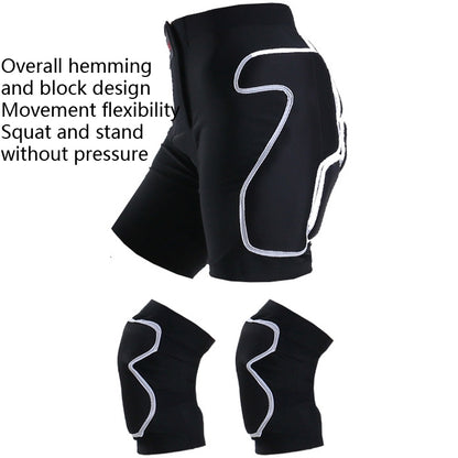 WEISOK Ski Hip Pads Knee Pads Adult Roller Skating Protective Gear, S (30-50kg), M (50-60kg), L (60-70kg), XL (70-90kg)