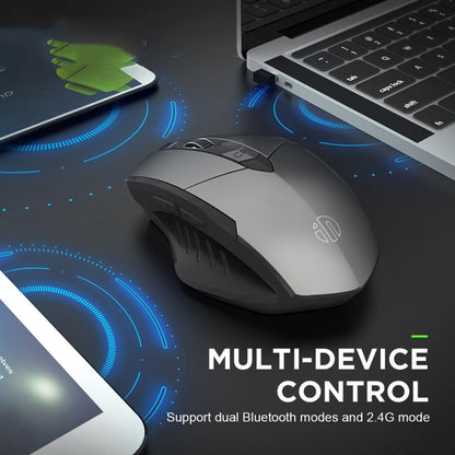 Inphic A1 6 Keys 1000/1200/1600 DPI Home Gaming Wireless Mechanical Mouse, Colour: Gray Wireless+Bluetooth 4.0+Bluetooth 5.0, Black Wireless Charging Silent Version, Gray Wireless Charging Silent Version, Gray Wireless+Bluetooth 4.0+Bluetooth 5.0...