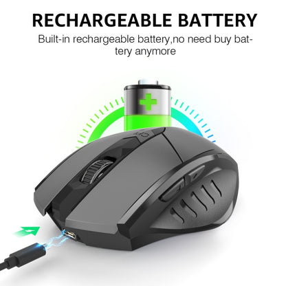 Inphic A1 6 Keys 1000/1200/1600 DPI Home Gaming Wireless Mechanical Mouse, Colour: Gray Wireless+Bluetooth 4.0+Bluetooth 5.0, Black Wireless Charging Silent Version, Gray Wireless Charging Silent Version, Gray Wireless+Bluetooth 4.0+Bluetooth 5.0...