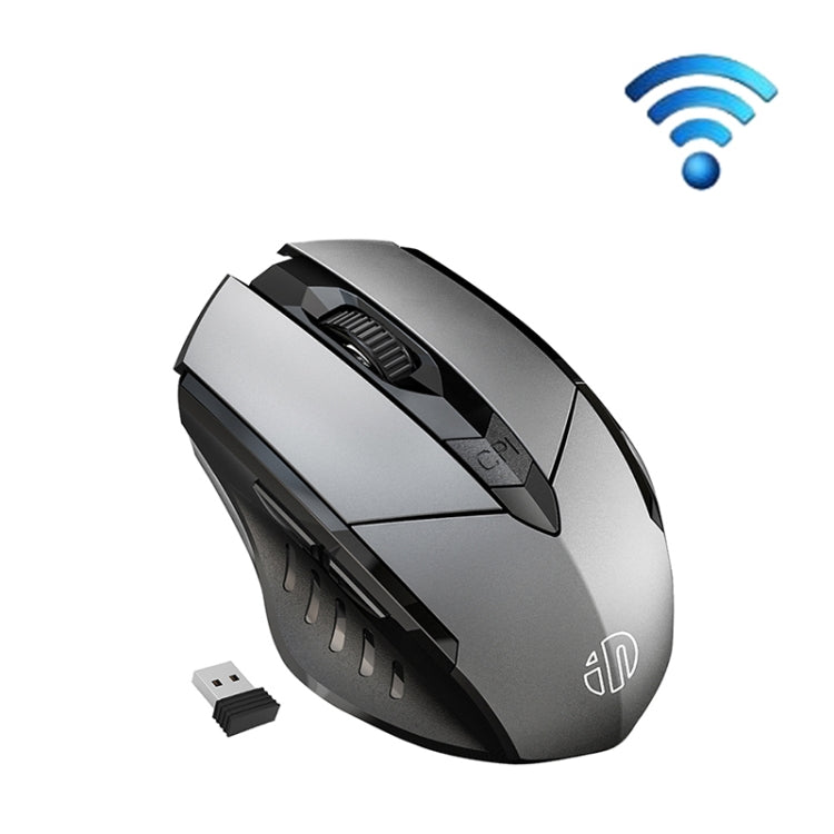 Inphic A1 6 Keys 1000/1200/1600 DPI Home Gaming Wireless Mechanical Mouse, Colour: Gray Wireless+Bluetooth 4.0+Bluetooth 5.0, Black Wireless Charging Silent Version, Gray Wireless Charging Silent Version, Gray Wireless+Bluetooth 4.0+Bluetooth 5.0...