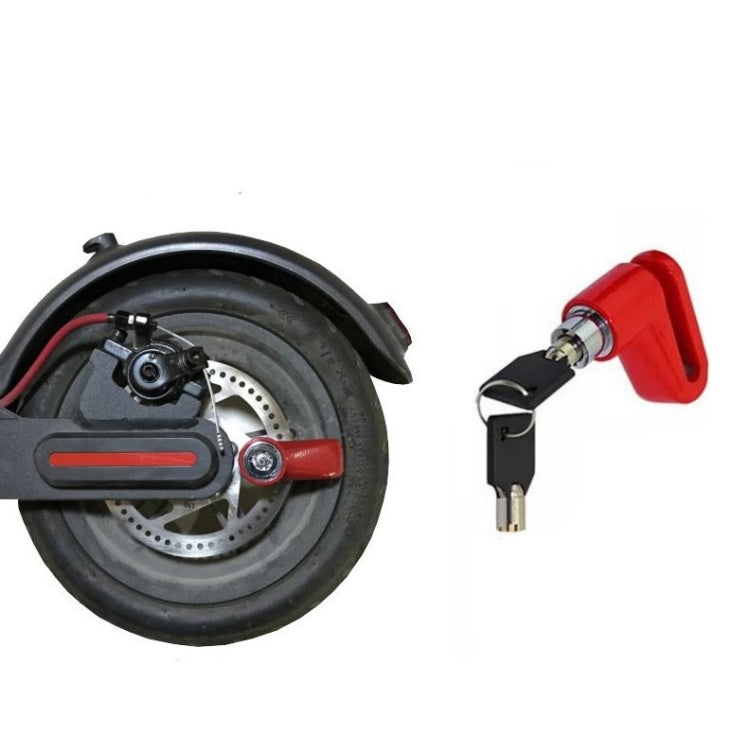 Electric Scooter Disc Brake Lock Multi-Function Reinforced Anti-Theft Lock Accessory for Xiaomi Mijia M365, Packing specification: Disc Brake Lock (Red ), Disc Brake Lock (Black), Disc Brake Lock (Red ), Wire Rope (Red)