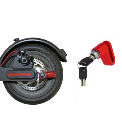 Electric Scooter Disc Brake Lock Multi-Function Reinforced Anti-Theft Lock Accessory for Xiaomi Mijia M365, Packing specification: Disc Brake Lock (Red ), Disc Brake Lock (Black), Disc Brake Lock (Red ), Wire Rope (Red)