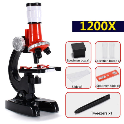 HD 1200 Times Microscope Toys Primary School Biological Science Experiment Equipment Children Educational Toys