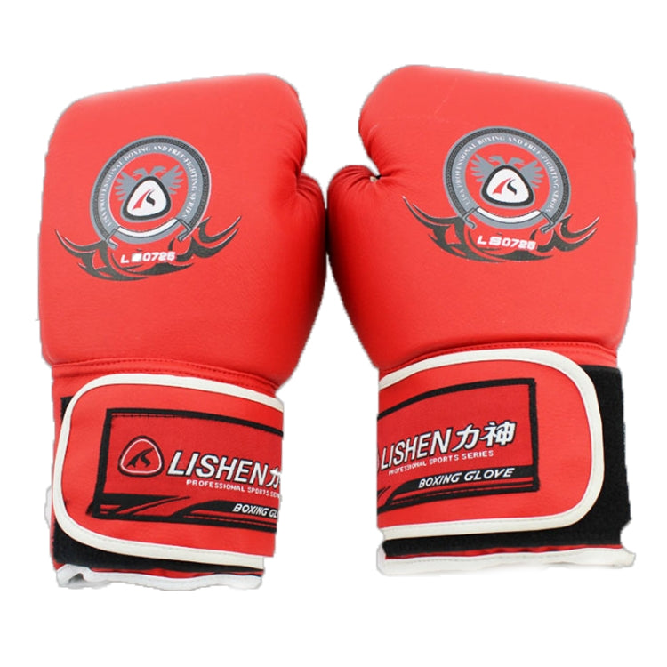 LISHEN Thickened Boxing Gloves Muay Thai Fighting Training Fitness Gloves, LISHEN Black, LISHEN Red