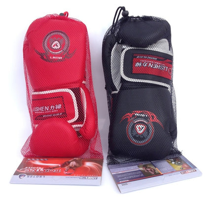 LISHEN Thickened Boxing Gloves Muay Thai Fighting Training Fitness Gloves, LISHEN Black, LISHEN Red