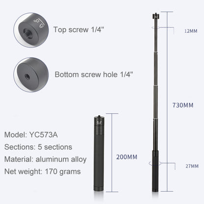 Extension Rod Stabilizer Dedicated Selfie Extension Rod for G5 / SPG / WG2 Gimbal, YC573A