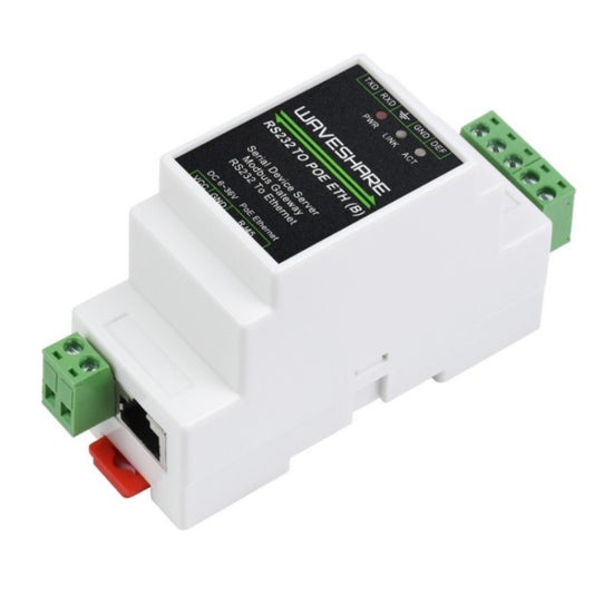 Waveshare 23950 Industrial Serial Server RS232 to RJ45 Ethernet TCP/IP to Serial, 23951