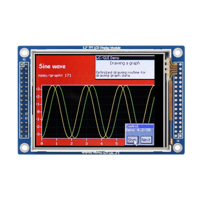 Waveshare 16498 3.2inch 320x240 Pixels Touch LCD (D), With Touch Panel And Stand-Alone Controllers, 3.2inch LCD (D)