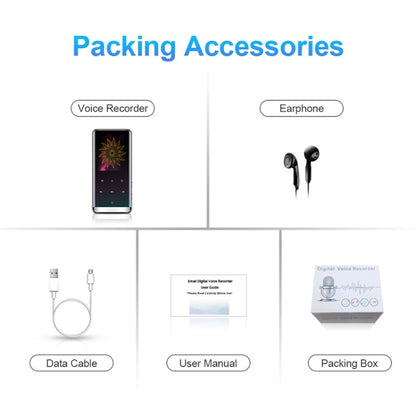 M13 High-Definition Noise Reduction Recorder Music MP4 Player, Support Recording / E-Book / TF Card, With Bluetooth (Black) 4GB, With Bluetooth (Black) 8GB, With Bluetooth (Black) 16GB, With Bluetooth (Black) 32GB, Without Bluetooth(Black) 4GB