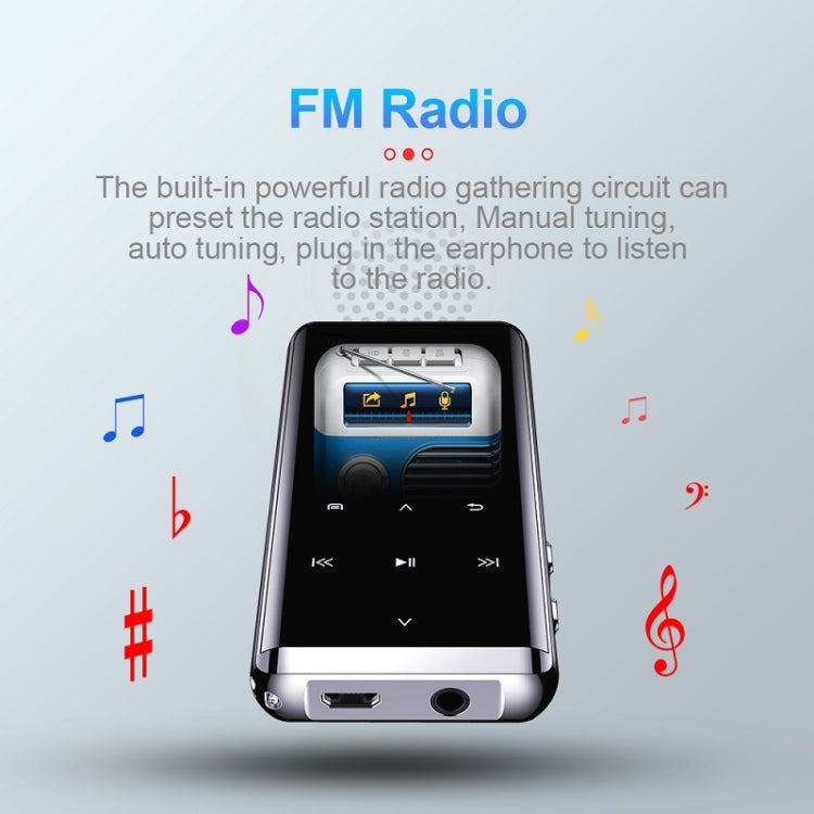 M13 High-Definition Noise Reduction Recorder Music MP4 Player, Support Recording / E-Book / TF Card, With Bluetooth (Black) 4GB, With Bluetooth (Black) 8GB, With Bluetooth (Black) 16GB, With Bluetooth (Black) 32GB, Without Bluetooth(Black) 4GB