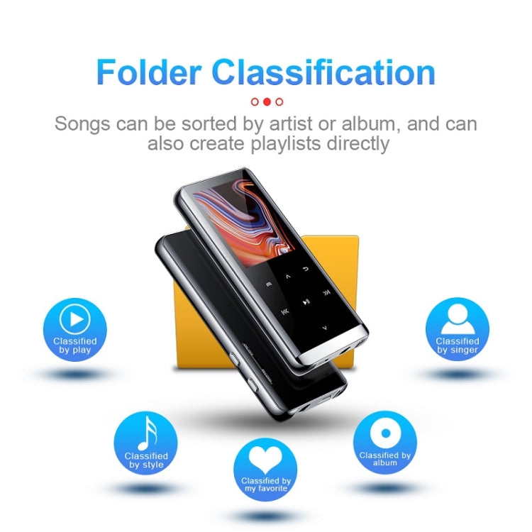 M13 High-Definition Noise Reduction Recorder Music MP4 Player, Support Recording / E-Book / TF Card, With Bluetooth (Black) 4GB, With Bluetooth (Black) 8GB, With Bluetooth (Black) 16GB, With Bluetooth (Black) 32GB, Without Bluetooth(Black) 4GB