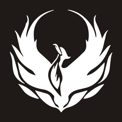 4 PCS Car Personality Decals Electric Car Stickers Decoration Fire Phoenix Totem, Fire Phoenix