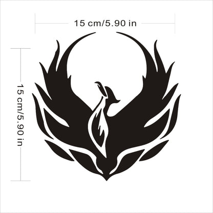 4 PCS Car Personality Decals Electric Car Stickers Decoration Fire Phoenix Totem, Fire Phoenix
