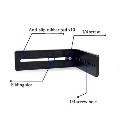 Vertical Shoot Quick Release L Plate Bracket Base Holder, 125A Red