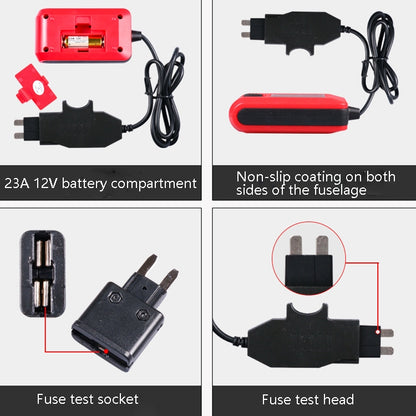 AE150 Automobile Fuse Current Detector Automobile DC Digital Resistance Wire Ammeter, AE150 Red