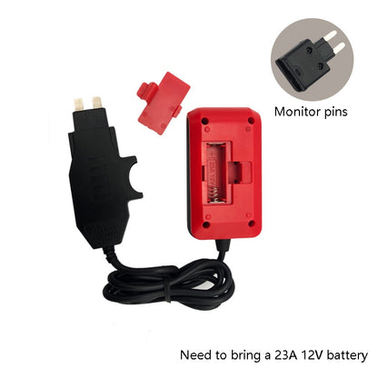 AE150 Automobile Fuse Current Detector Automobile DC Digital Resistance Wire Ammeter, AE150 Red