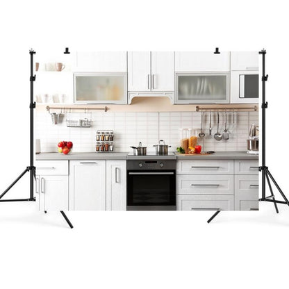 2.1m x 1.5m Kitchen Live Anchor 3D Simulation Photo Background Cloth, Kitchen
