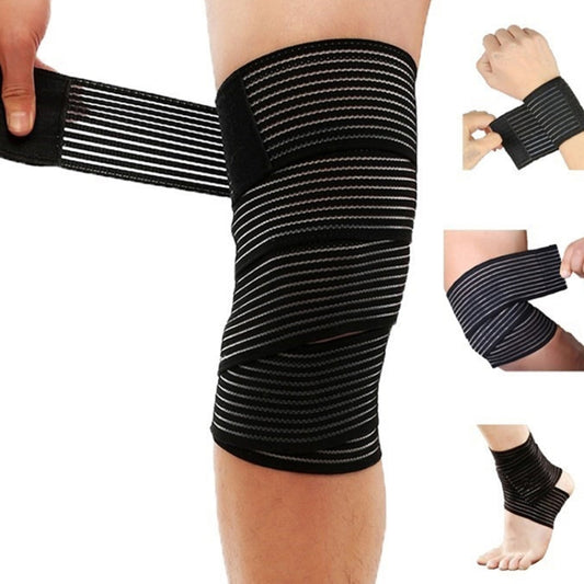 2 PCS Elastic Winding Knee Pads Pressurized Mountaineering Riding Leggings Strap, Length: 180cm, 180cm