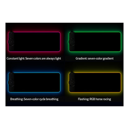 RGB01 10W Wireless Charging Mouse Pad  RGB Luminous Mouse Pad, Size: 800 x 300 x 4mm