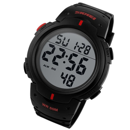 SKMEI 1068 Men Waterproof Outdoor Sports Digital Watch Student Fashion Watch, Red, Green, Blue, Black, Titanium, Golden, ArmyGreen