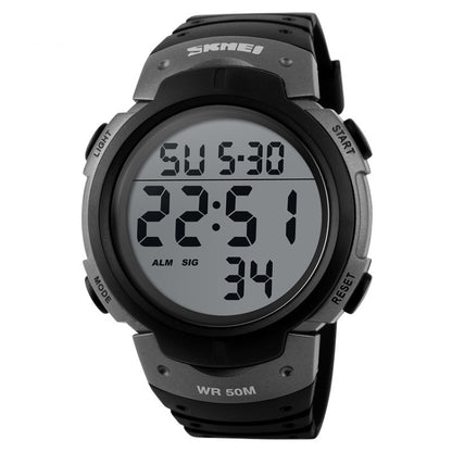 SKMEI 1068 Men Waterproof Outdoor Sports Digital Watch Student Fashion Watch, Red, Green, Blue, Black, Titanium, Golden, ArmyGreen