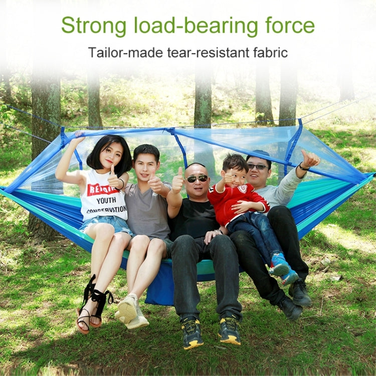1-2 Person Outdoor Mosquito Net Parachute Hammock Camping Hanging Sleeping Bed Swing Portable  Double  Chair, 260 x 140cm, 260x140cm Blue Grey, 260x140cm Pink, 260x140cm Pink Blue, 260x140cm Green, 260x140cm Yelliw Green, 260x140cm Dark Blue