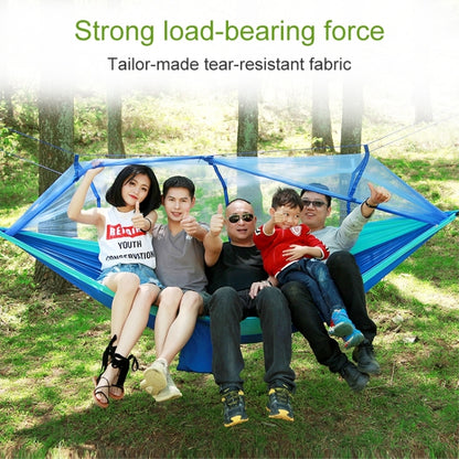 1-2 Person Outdoor Mosquito Net Parachute Hammock Camping Hanging Sleeping Bed Swing Portable  Double  Chair, 260 x 140cm, 260x140cm Blue Grey, 260x140cm Pink, 260x140cm Pink Blue, 260x140cm Green, 260x140cm Yelliw Green, 260x140cm Dark Blue