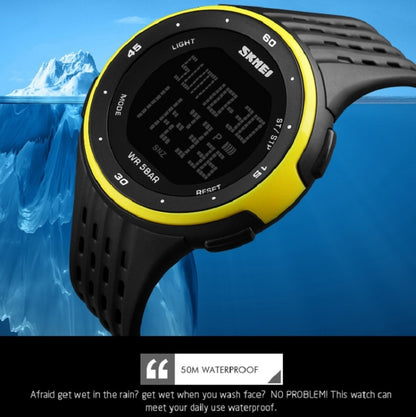 SKMEI 1219 Men Multi-Function Electronic Watch Outdoor Sports Watch, Green, Blue, Black, Rose Gold, Silver