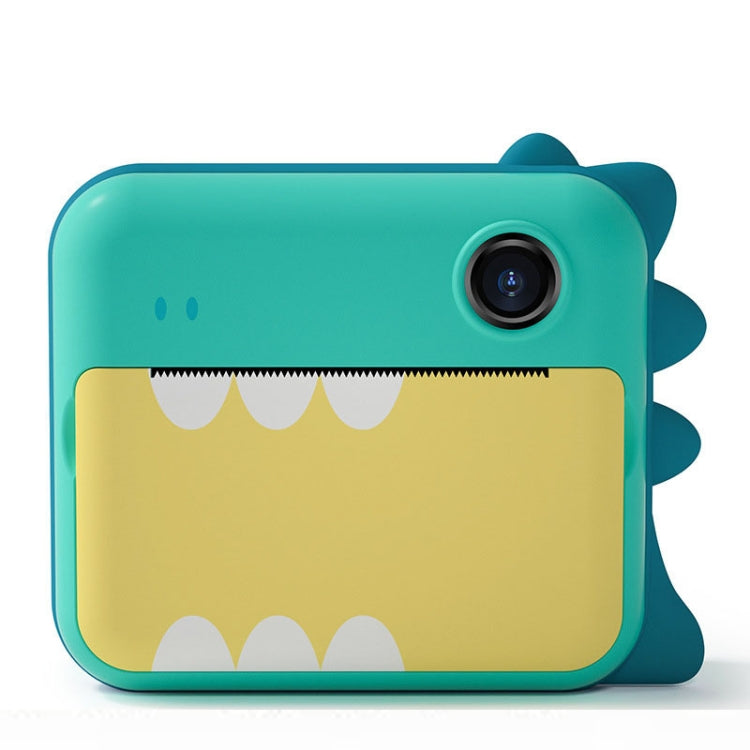 P1 No Card Children Instant Camera 1200W Front And Rear Dual-Lens Mini Print Photographic Digital Camera Toy(Green Dinosaur), Green Dinosaur No Card, Pink Cat No Card, Green Dinosaur 16GB, Pink Cat 16GB, Pink Cat 32GB, Green Dinosaur 32GB