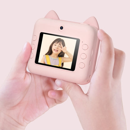 P1 No Card Children Instant Camera 1200W Front And Rear Dual-Lens Mini Print Photographic Digital Camera Toy(Green Dinosaur), Green Dinosaur No Card, Pink Cat No Card, Green Dinosaur 16GB, Pink Cat 16GB, Pink Cat 32GB, Green Dinosaur 32GB