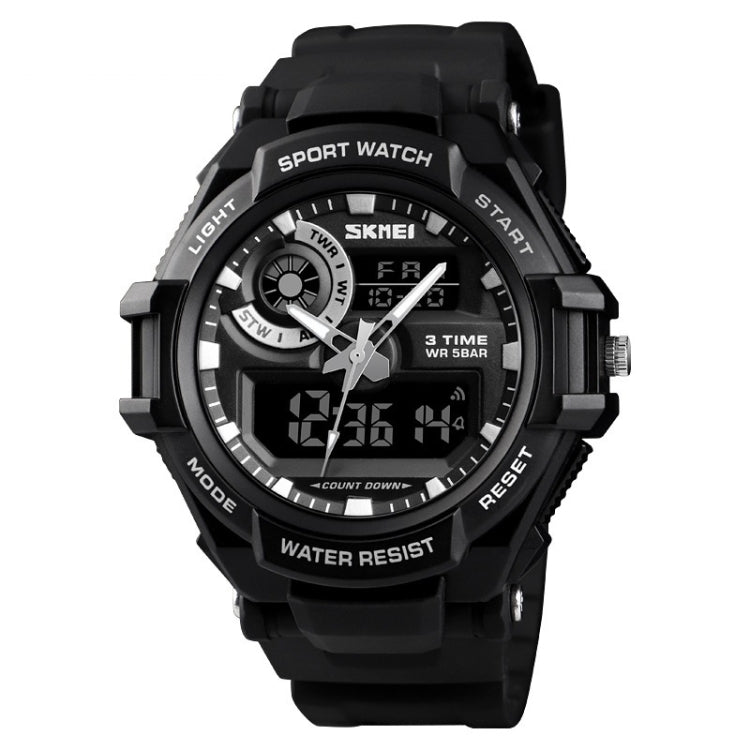 SKMEI 1357 Mens Multifunctional Sports Digital Watch Student Waterproof Watch, Red, Blue, Black