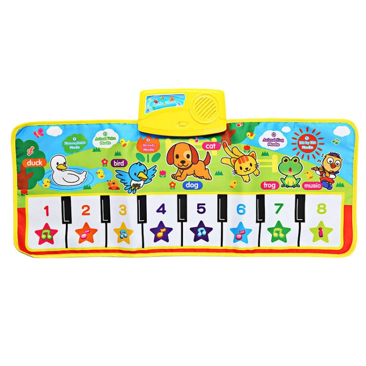 Piano Musical Touch Carpet Children Early Education Music Keyboard Playmat, 73x28cm