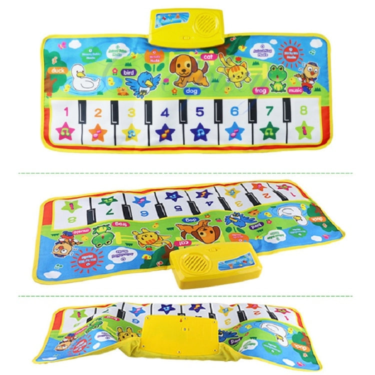 Piano Musical Touch Carpet Children Early Education Music Keyboard Playmat, 73x28cm
