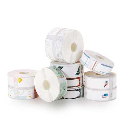 Thermal Label Paper Commodity Price Label Household Label Sticker for NIIMBOT D11, Pop Pattern, Bright Yellow Lingge, Spring Breeze, Color Square, Interest Geometry, Cute Rabbit, Maple Leaf, Baby Bear, Alien Spaceship, Rush Sky, Underwater World