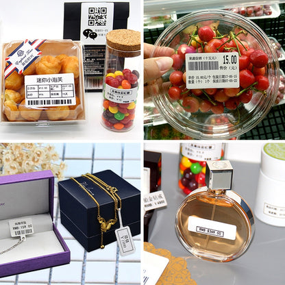 Thermal Label Paper Self-Adhesive Paper Fixed Asset Food Clothing Tag Price Tag for NIIMBOT B11 / B3S, Size: 45x15mm 400 Sheets, 30x20mm 320 Sheets, 30x30mm 230 Sheets, 30x40mm 180 Sheets, 40x20mm 320 Sheets, 40x30mm 230 Sheets, 40x80mm 95 Sheets