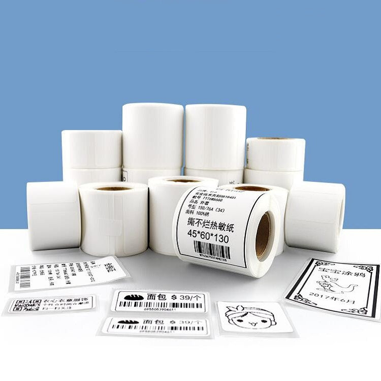 Thermal Label Paper Self-Adhesive Paper Fixed Asset Food Clothing Tag Price Tag for NIIMBOT B11 / B3S, Size: 45x15mm 400 Sheets, 30x20mm 320 Sheets, 30x30mm 230 Sheets, 30x40mm 180 Sheets, 40x20mm 320 Sheets, 40x30mm 230 Sheets, 40x80mm 95 Sheets
