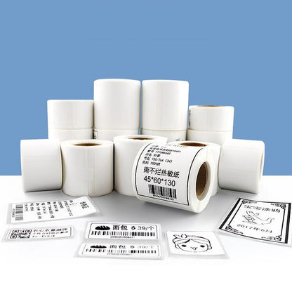 Thermal Label Paper Self-Adhesive Paper Fixed Asset Food Clothing Tag Price Tag for NIIMBOT B11 / B3S, Size: 45x15mm 400 Sheets, 30x20mm 320 Sheets, 30x30mm 230 Sheets, 30x40mm 180 Sheets, 40x20mm 320 Sheets, 40x30mm 230 Sheets, 40x80mm 95 Sheets