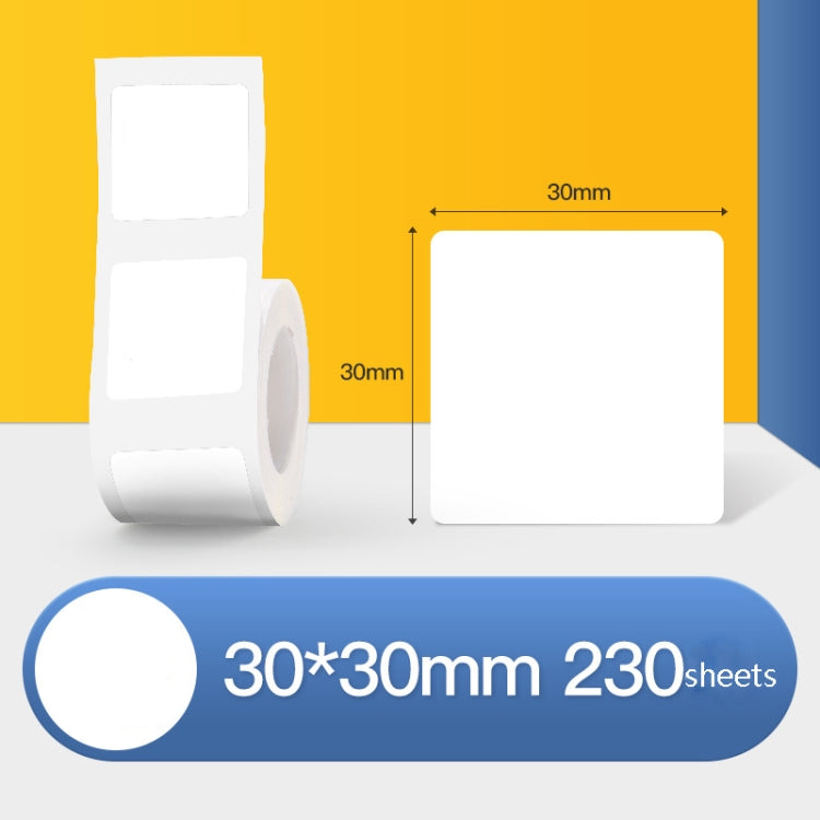 Thermal Label Paper Self-Adhesive Paper Fixed Asset Food Clothing Tag Price Tag for NIIMBOT B11 / B3S, Size: 45x15mm 400 Sheets, 30x20mm 320 Sheets, 30x30mm 230 Sheets, 30x40mm 180 Sheets, 40x20mm 320 Sheets, 40x30mm 230 Sheets, 40x80mm 95 Sheets