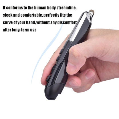 PR-08 1600DPI 6 Keys 2.4G Wireless Electronic Whiteboard Pen Multi-Function Pen Mouse PPT Flip Pen, White, Red, Blue, Black, Silver Gray