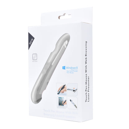PR-08 1600DPI 6 Keys 2.4G Wireless Electronic Whiteboard Pen Multi-Function Pen Mouse PPT Flip Pen, White, Red, Blue, Black, Silver Gray