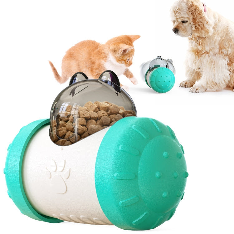 Pet Swing Bear Food Leakage Balance Car Toy Pet Supplies, Yellow White, Green White, Blue White, Black White, Pink  White