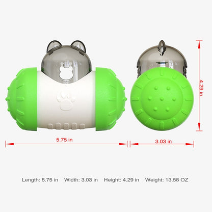 Pet Swing Bear Food Leakage Balance Car Toy Pet Supplies, Yellow White, Green White, Blue White, Black White, Pink  White