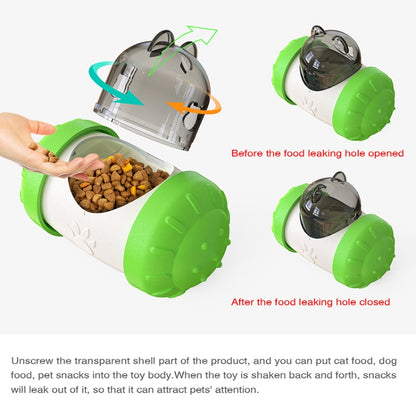 Pet Swing Bear Food Leakage Balance Car Toy Pet Supplies, Yellow White, Green White, Blue White, Black White, Pink  White