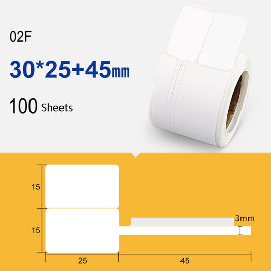 2 PCS Jewelry Tag Price Label Thermal Adhesive Label Paper for NIIMBOT B11 / B3S, 02F 100 Sheets, 02F Festive Red 100 Sheets